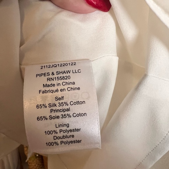 Veronica Beard Mahita Silk Blend Ruffle Dress Size 14 NWT - Picture 15 of 16